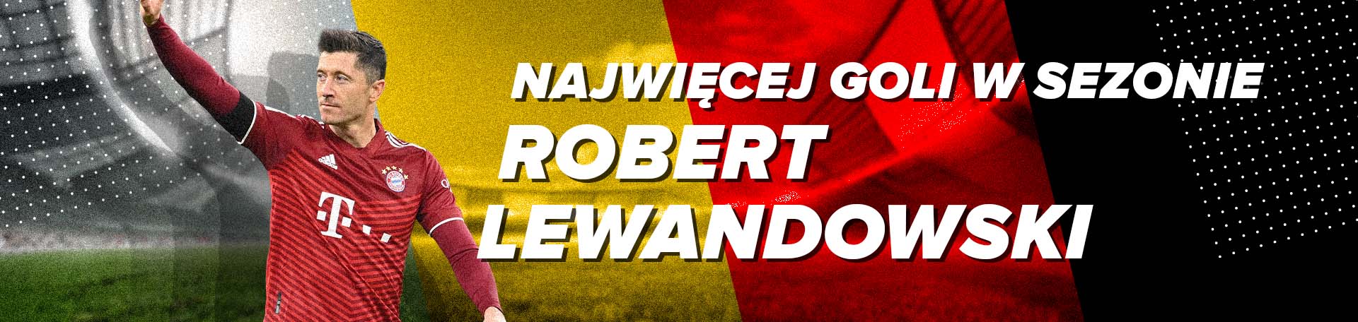 Robert Lewandowski strzelił najwięcej goli w jednym sezonie Bundesligi grafika